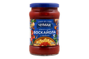 Спагеті-соус з грибами Боскайола пастеризований Чумак с/б 290г