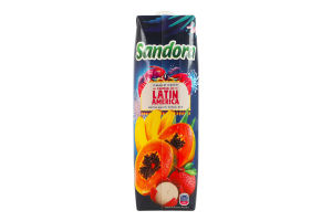 Нектар неосветленный стерилизованный Банан-папайя-личи Карнавал Латинской Америки Вкусы мира Sandora т/п 950мл
