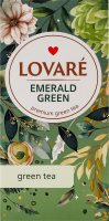 Бленд чаю зеленого та улуна байхового дрібного Emerald green Lovare к/у 24х1.5г