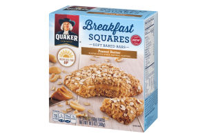 Quaker Breakfast Squares Soft Baked Bars Peanut Butter - 5 CT
