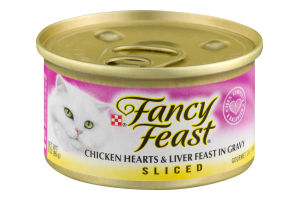 Fancy Feast Chicken Hearts & Liver Feast In Gravy Sliced Gourmet Cat Food