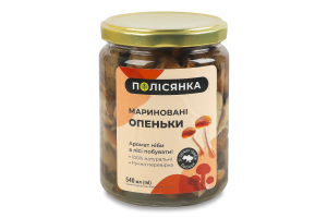 Грибы маринованные Опята Полісянка с/б 360г