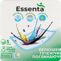 Пеленки гигиенические поглощающие 60x60см Basic Essenta 5шт