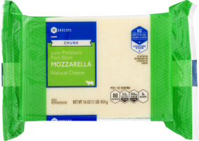 SE Grocers Chunk Low-Moisture Part-Skim Mozzarella Natural Cheese