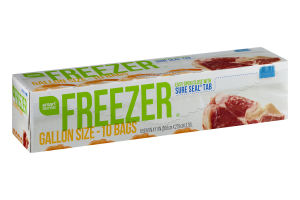 Smart Sense Freezer Bags Gallon Size - 10 CT
