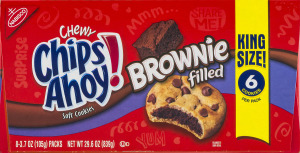 Nabisco Chewy Chips Ahoy! Soft Cookes Brownie Filled King Size - 8 PK