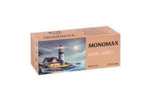 Чай черный цейлонский байховый мелкий с бергамотом Earl Grey Monomax к/у 25х2г