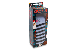 Колготи дитячі Котик з короною сині махрові р.16 Krokus