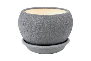 Горщик д/квітів Куля шовк 0,4л металік 8,5см Оріана