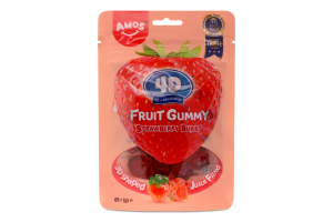 Цукерки Amos Полуниця 4D желейні