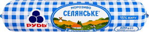 Морозиво 15% пломбір Селянське Рудь м/у 600г