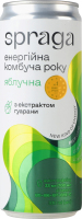 Напиток энергетический безалкогольный слабогазированный Яблочная Комбуча энергичная Spraga ж/б 330мл