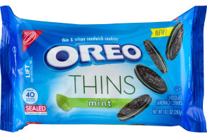 Nabisco Oreo Chocolate Sandwich Cookies Thins Mint