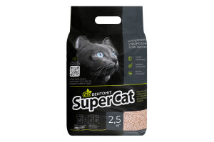 Наповнювач д/котячих туалетів Біобентоніт комкуючий 2,5кг SuperCat