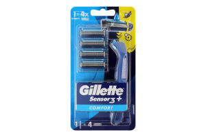 Бритва + 4 сменные кассеты Comfort Sensor 3 + Gillette 1шт