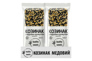 Козинак медовий З чорним кунжутом Healthy Sweets м/у 50г