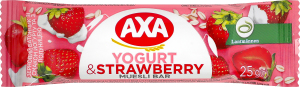 Батончик зерновой со вкусом йогурта с клубникой Axa м/у 25г
