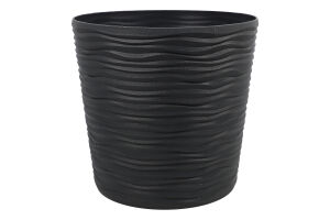 Горщик д/квітів Фьюжн 3,5л граніт з вставкою низький d20*18см арт115088 Алеана