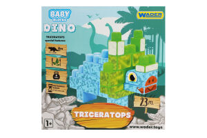 Конструктор Wader Baby Blocks Dino трицератопс