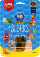 Цукерки Amos Кубики 4D асорті желейні