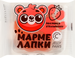 Мармелад желейний з вітаміном С зі смаком полуниці Мармелапки Jelly Paws м/у 40г