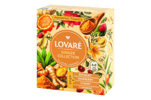Чай трав'яний асорті Імбирний Ginger collection Lovare к/у 32х1.8г