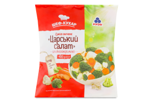 Суміш овочева швидкозаморожена Царський салат Шеф-кухар Рудь м/у 400г