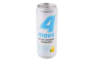 Напій безалкогольний газований зі смаком грейпфрута та лайма Magnesium + Vitamin B6 Activevitamin 4Move з/б 330мл