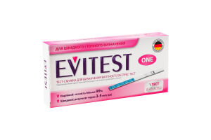 Тест-полоска для определения беременности One Evitest 1шт