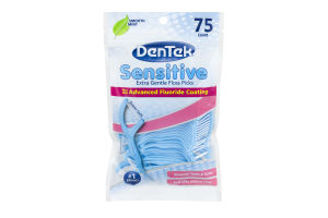 DenTek Sensitive Extra Gentle Floss Picks Smooth Mint - 75 CT