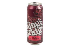 Напій слабоалкогольний 500мл 7% сильногазований Gin&Cherry King's Bridge з/б