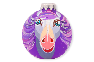 Прикраса ялинкова Куля Символ року ручна роб 65мм