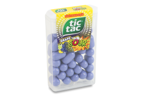 Драже со вкусом кислого винограда Grape sour Tic Tac п/у 18г