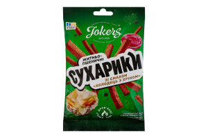 Сухарики житньо-пшеничні Холодець з хріном Jokers м/у 60г