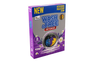 Порошок пральний Intense Жасмин та лаванда універсальний 400г Wash&Free