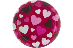 Hallmark Party Plates Heart Over Heart - 8 CT