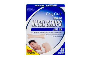 CareOne Nasal Strips Large Tan - 36 CT
