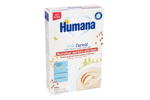 Каша молочна для дітей від 6міс гречано-кукурудзяна з яблуком Humana к/у 200г