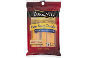 Sargento Snacks Extra Sharp Cheddar Cheese Sticks - 12 CT