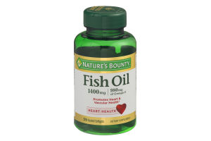 Nature's Bounty Fish Oil 1400mg Coated Softgels - 39 CT