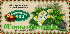 Чай М'ята + Ромашка Карпатський чай к/у 20шт