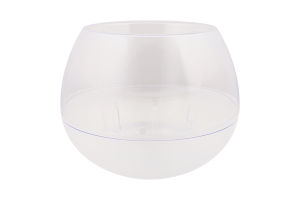 Горщик д/квітів Сфера 1,3л прозорий 21,5*15,5см 116009 Алеана