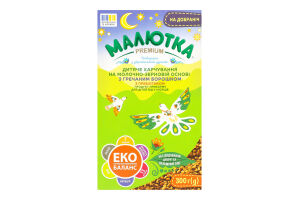 Харчування дитяче д/дітей від 4міс на молочно-зерновій основі з пребіотиком З гречаним борошном Малютка Premium к/у 300г
