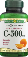 Nature's Bounty Time Released C-500mg Capsules - 100 CT