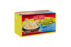 Маргарин 72% столовий Вершковий особливий Щедро м/у 250г