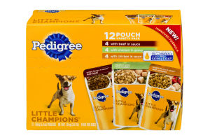 Pedigree Little Champions Food For Dogs Variety Pack - 12 CT