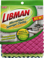 Libman Microfiber Sponge Cloths - 3 CT