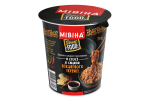 Вермишель быстрого приготовления острая в соусе со вкусом пикантного терияки Street Food Мівіна ст 75г