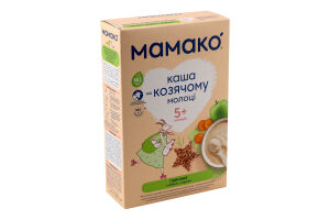 Каша молочна суха для дітей від 5міс на козячому молоці гречана з яблуком і морквою Мамако к/у 200г