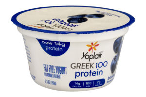 Yoplait Greek 100 Protein Fat Free Yogurt Blueberry